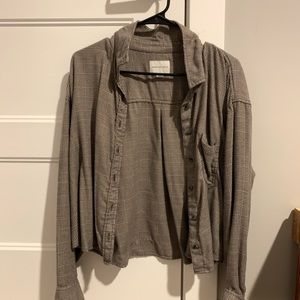 Soft American Eagle Plaid Flannel (Loose Fit)